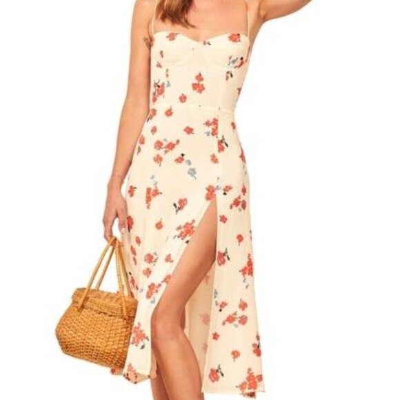 Reformation Dresses & Skirts - Reformation Juliette Floral high Slit Midi Dress Size XS NWT